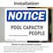 Signmission Pool Capacity _ People, 5 in W x Rectangle, Vinyl Decal OS-2PACK-NS-D-35-L-17675 - alternate 2